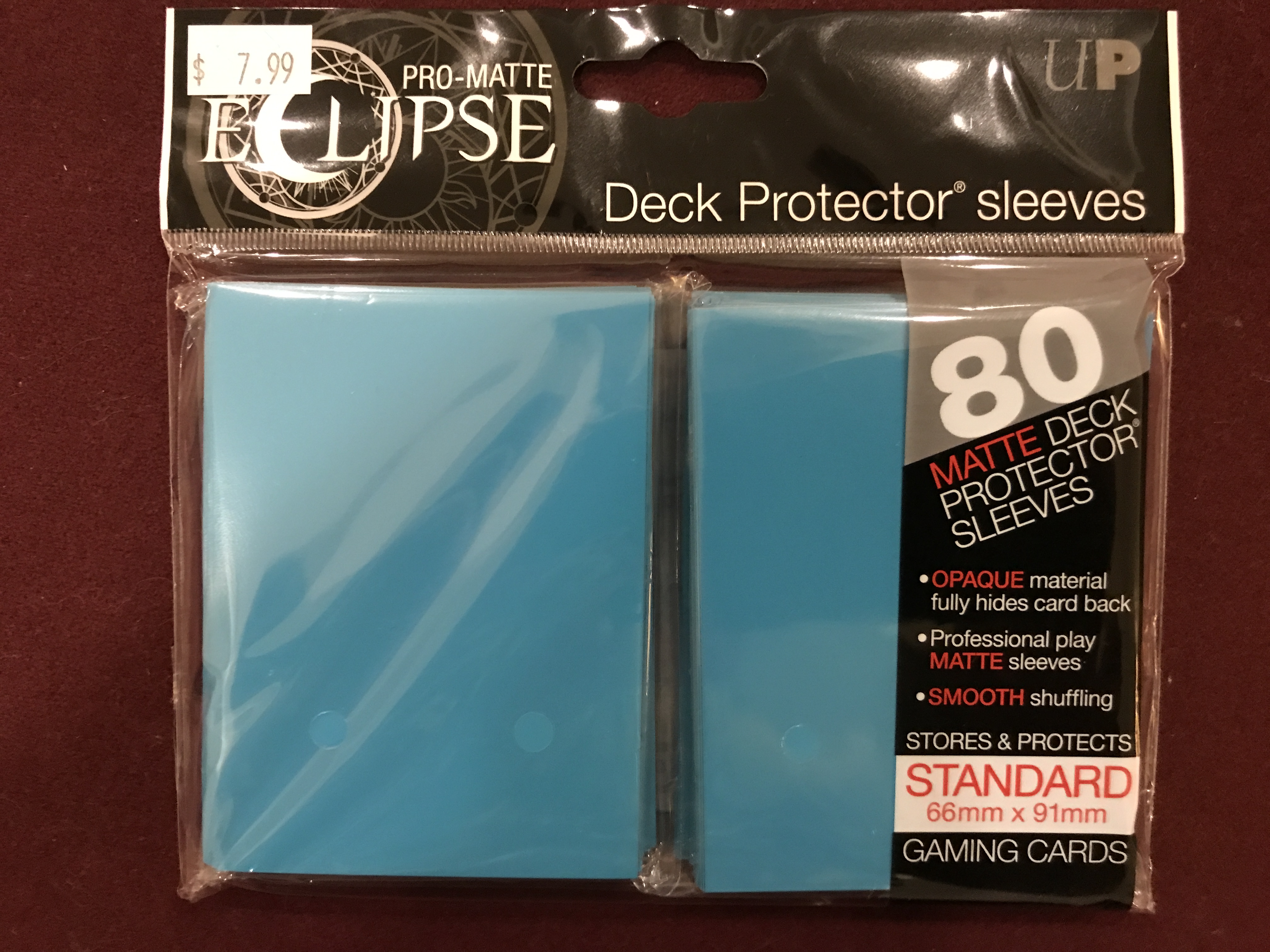 80 Count Pack -85252 Ultra Pro Matte Eclipse Standard Sleeves-Light Blue 